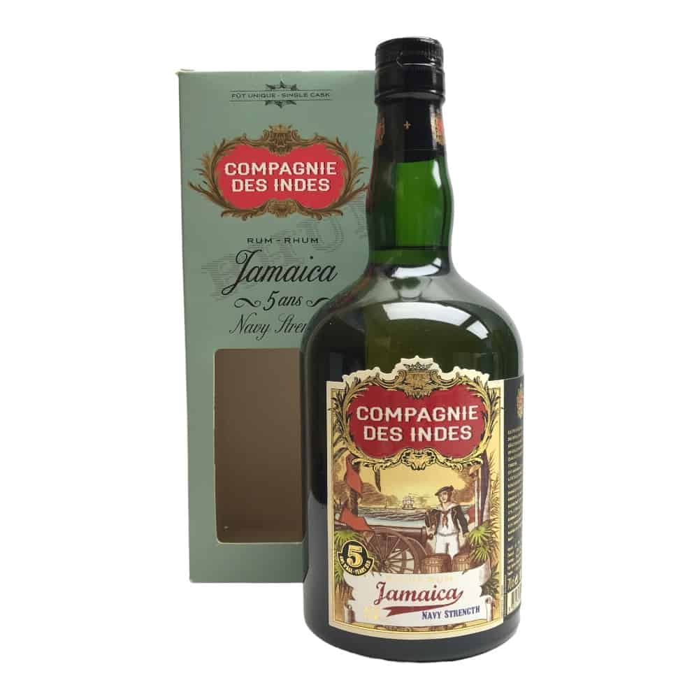 Compagnie Des Indes Rum Strength Outer Navy Jamaica 5 To Bottling Stylez - 70cl Old Box Ans Damage 57%Vol