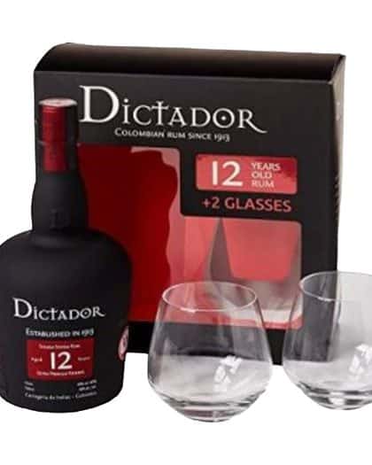 Dictador 12 years + 2 glasses 70cl 40%