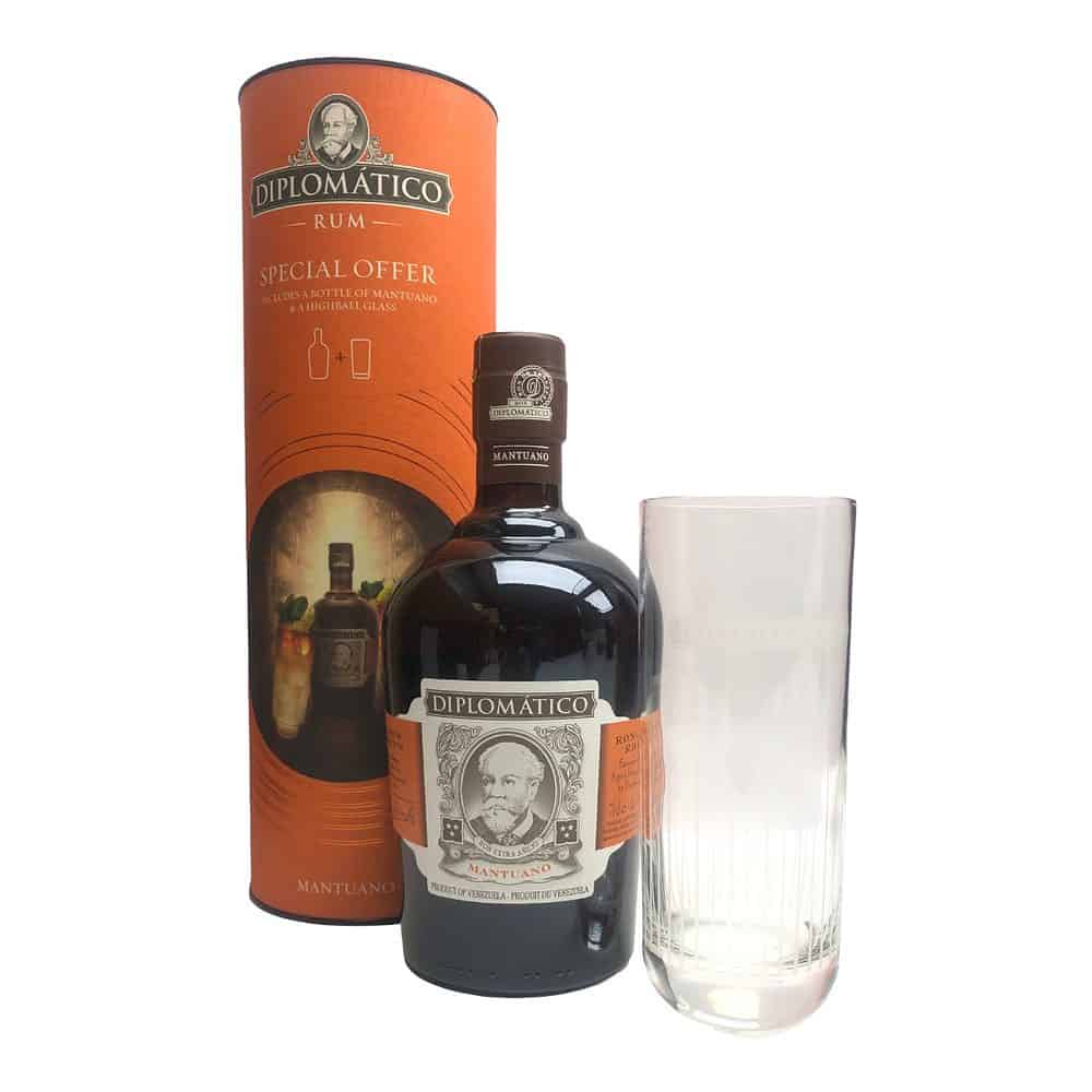 Ron Diplomatico Mantuano Gift pack With Highball Glass