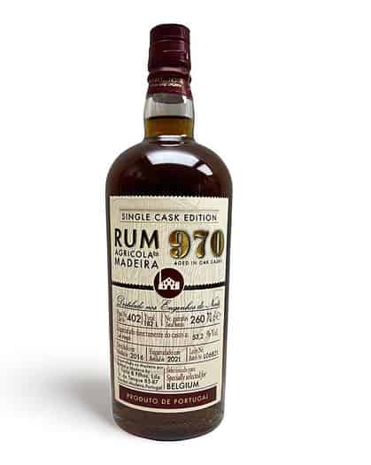 Engenhos Do Norte Rum 970 Single Cask 402 2016 - 2021 Selected For Belgium